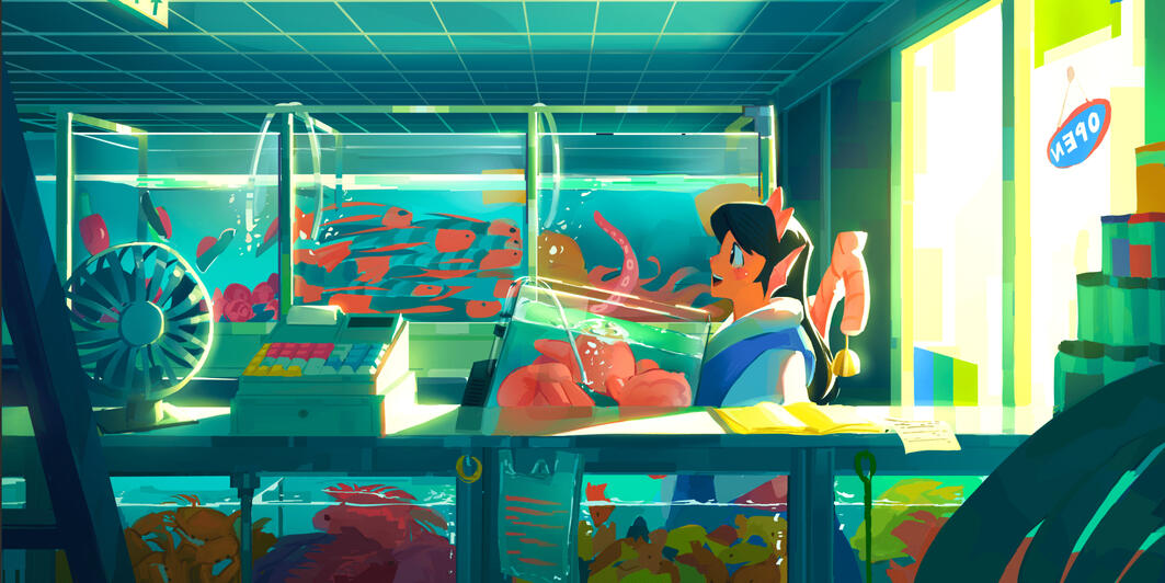 Fish Shop (character belongs to stevenprimed (instagram))